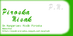 piroska misak business card